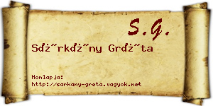Sárkány Gréta névjegykártya